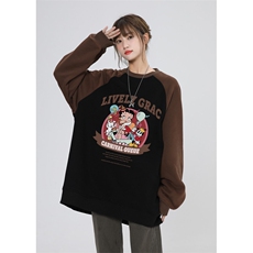 中性风23新款秋季时尚百搭宽松字母印花圆领外套WY18P48控68，女装短外套，A247A
