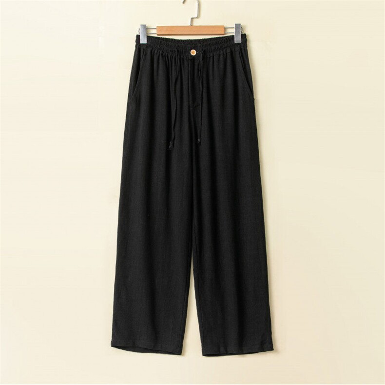 风夏季新款挂拍休闲裤子男亚麻长裤棉麻直筒裤K929-P60，男装休闲裤，星座313B-4（原星座309A-1）