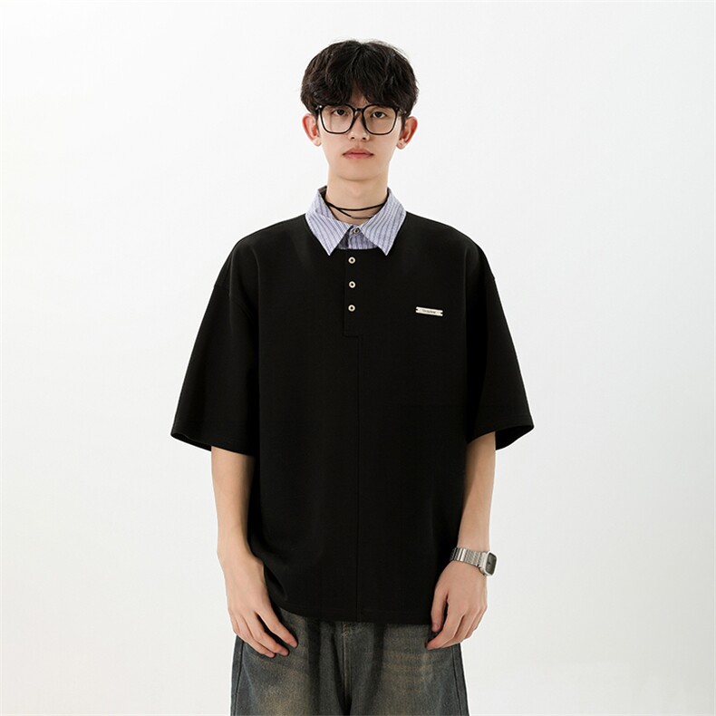 特P50无差价新款时尚夏季假两件潮流POLO衫-POLO02无影墙1,男装Polo衫,电商A003