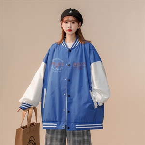 中性风 2023秋季新款港风oversize情侣棒球服夹克G8021 p65控88图片