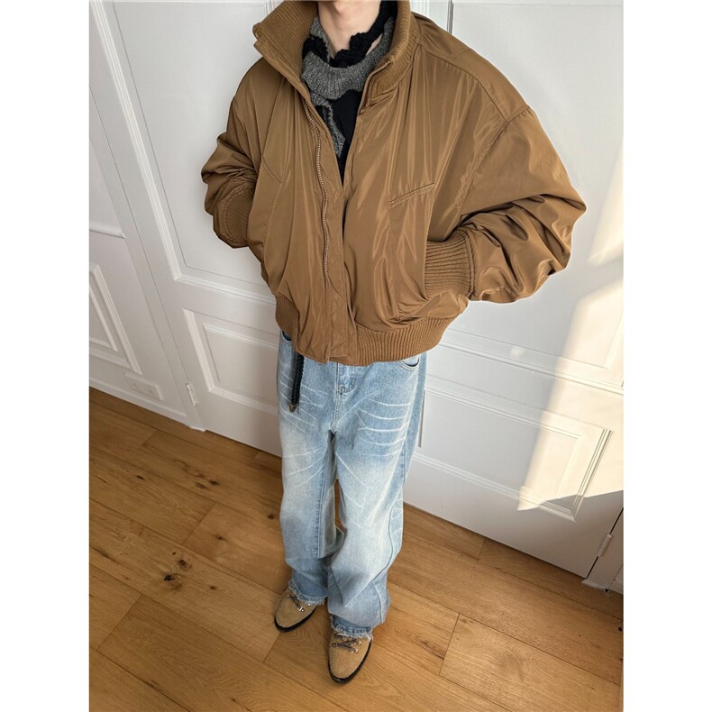 美式复古卡立领工装夹克男女cleanfit高级感短宽外套潮L71088-P60,男装夹克,星座1008