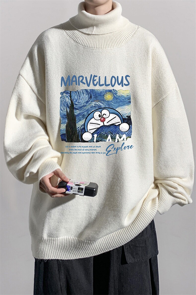8XL高领毛衣男大码胖子堆堆领打底羊毛衫GM45391-P45加绒款-P65,男装T恤,电商A040
