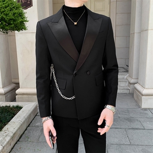 秋冬休闲夹克礼服西装单西男士修身休闲西服 A236-XZ2307-P100图片