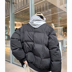 冬季美式立领潮牌棉衣男休闲宽松加厚保暖棉服棉袄外套C3211-p80，男装棉衣，星座1008