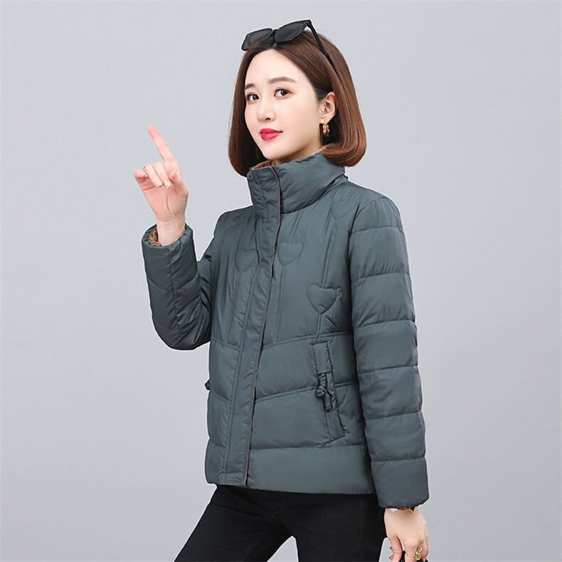 2023年冬季气质立领撞色小羽绒面包服,女装羽绒服,依恋蒂丝