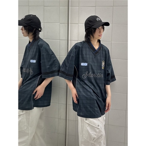 C316 T8336 P58 夏装新款短袖T恤运动秋衣速干时尚V领绣花tee潮图片