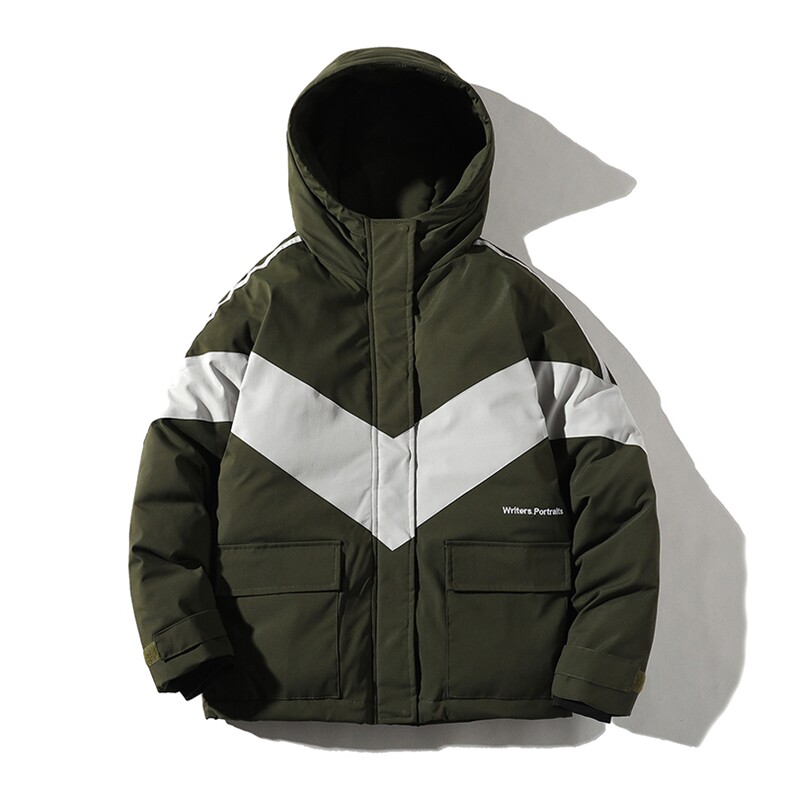 709-MY10-P13520冬款冬季白底潮流加厚工装拼色连帽棉服外套男,男装棉衣,星座709