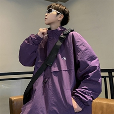 A677-P49秋季撞色拼色百搭宽松工装夹克户外机能冲锋衣外套男，男装夹克，星座512-6