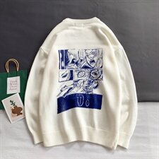 秋冬chic网红漫画情侣毛衣上衣针织衫保暖时尚毛衣男T015，男装针织衫/毛衣，星座1501
