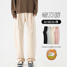 高级感青少年糯米裤男弯刀裤大码休闲裤K1180J加绒-特P60控108，男装卫衣，电商A001