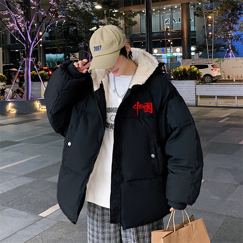 MY16276-P100加厚加绒连帽棉衣男大码棉服男面包服男,男装棉衣,电商A040