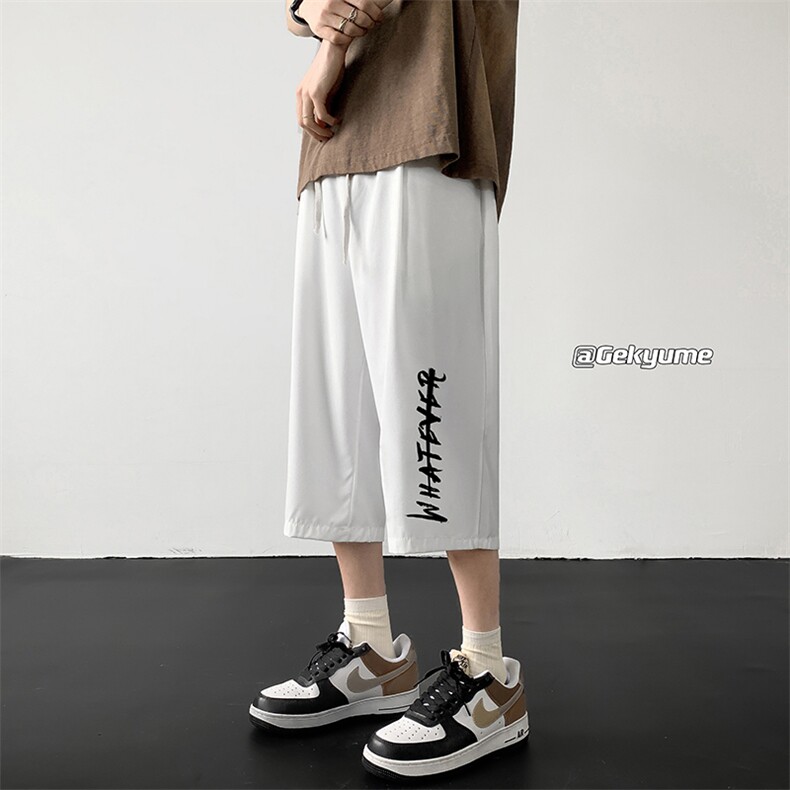 冰丝七分裤男大码速干短裤男五分裤黑地板风格QK72399-P25,男装休闲裤,电商A040