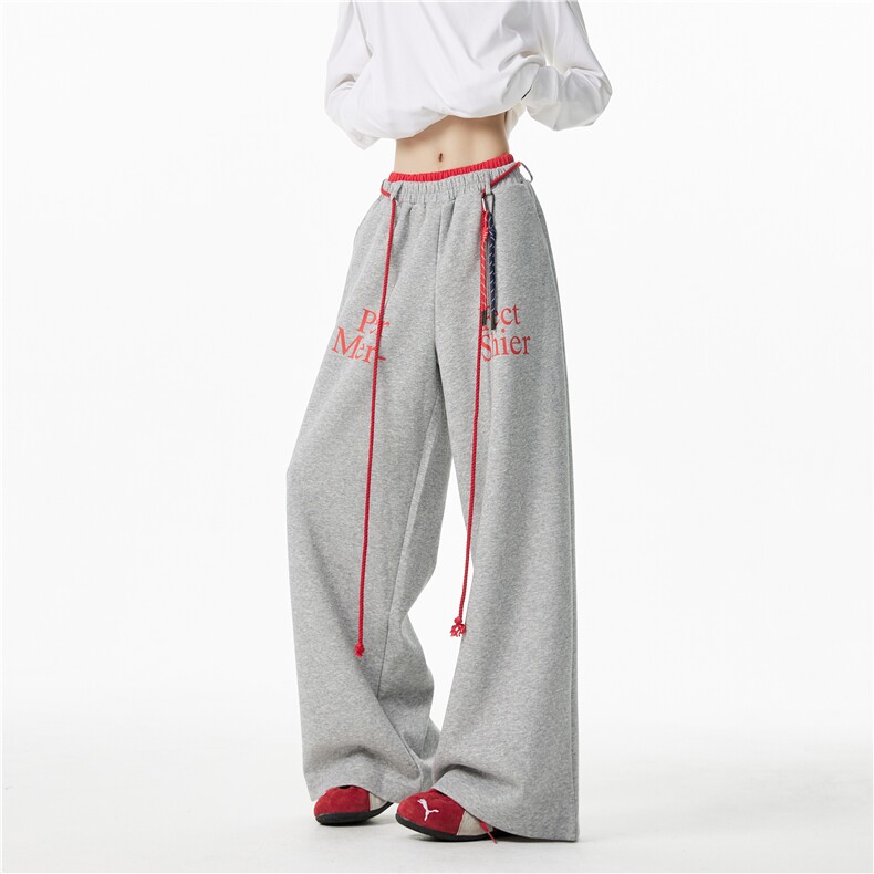 2025秋季新款美式高街字母印花宽松休闲卫裤B313-K863-P55控78，男装休闲裤，电商B313