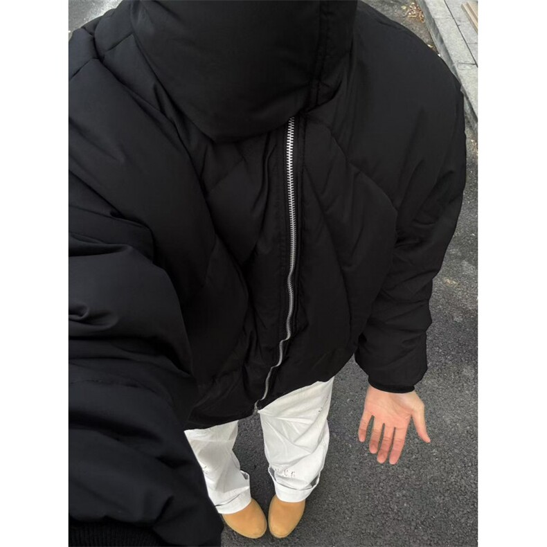 美式立领盔甲围脖宽松百搭棉衣-ZM082-P95,男装棉衣,星座313A(原308A-2)