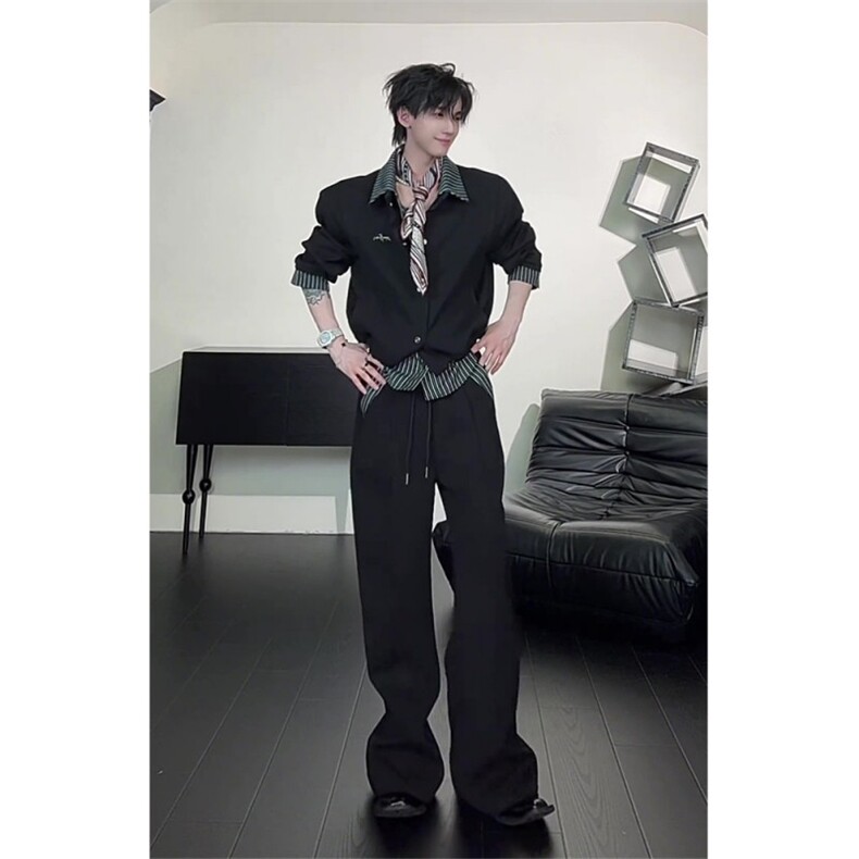 美式假两件卫衣男翻领宽松外套男女同款,女装短外套,星座410-7