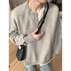 秋冬男POLO领毛衣单排扣休闲针织衫打底线衣M6P60，男装针织衫/毛衣，星座1013-1