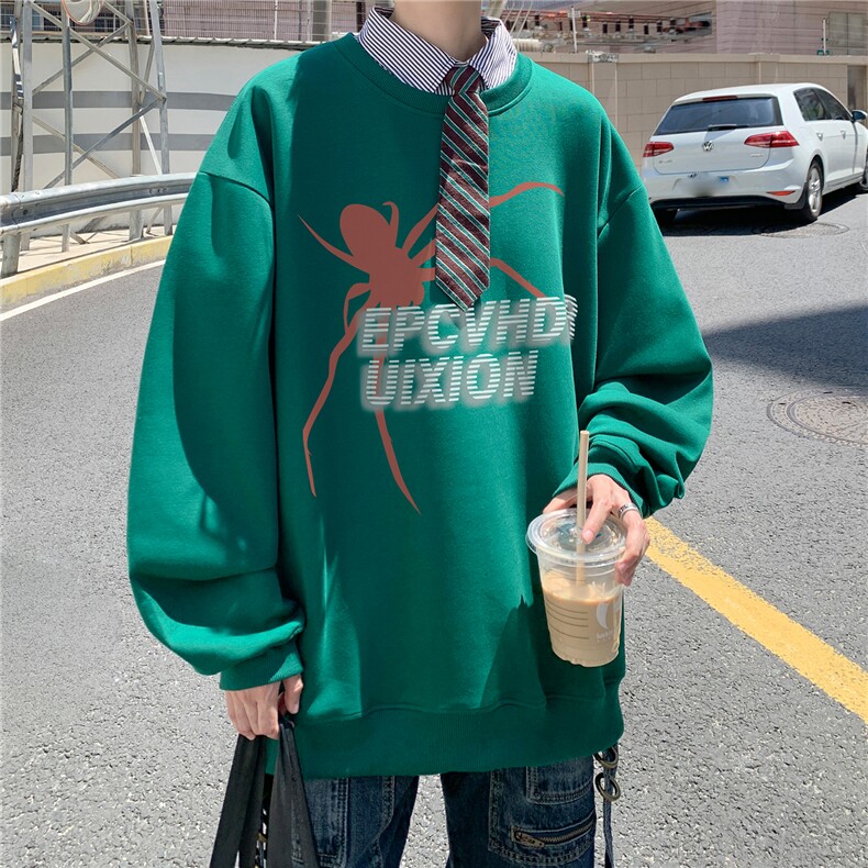 高品质！360克重磅秋季潮牌宽松圆领卫衣FY343p35加绒p45控58,男装卫衣,星座610B-1