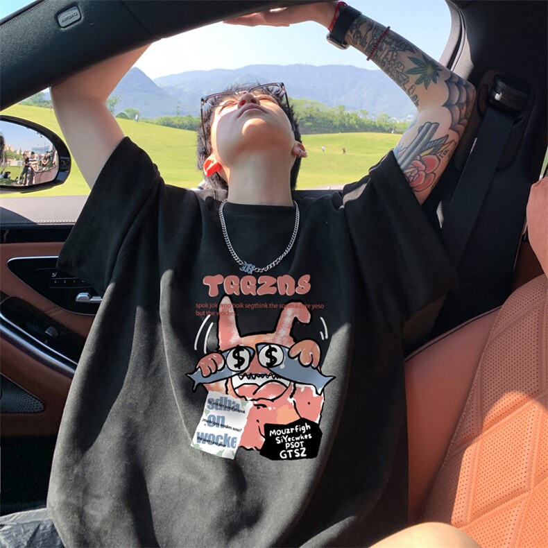 量大优供视频重磅麂皮绒短袖t恤男JT534-特p19,男装T恤,电商B371