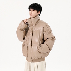 2025新款冬季立领PU皮棉服男保暖皮衣棉衣外套XZ212-QPY2421-P120，男装皮衣，星座212