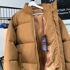 1506/8891/P65 高品质得物二开大版男女带门襟纯色棉衣棉服2图片