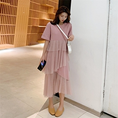 法式粉色吊带蛋糕裙女2025夏季新款温柔风甜美显瘦初恋背带连衣裙，女装连衣裙，惟卡贝娜