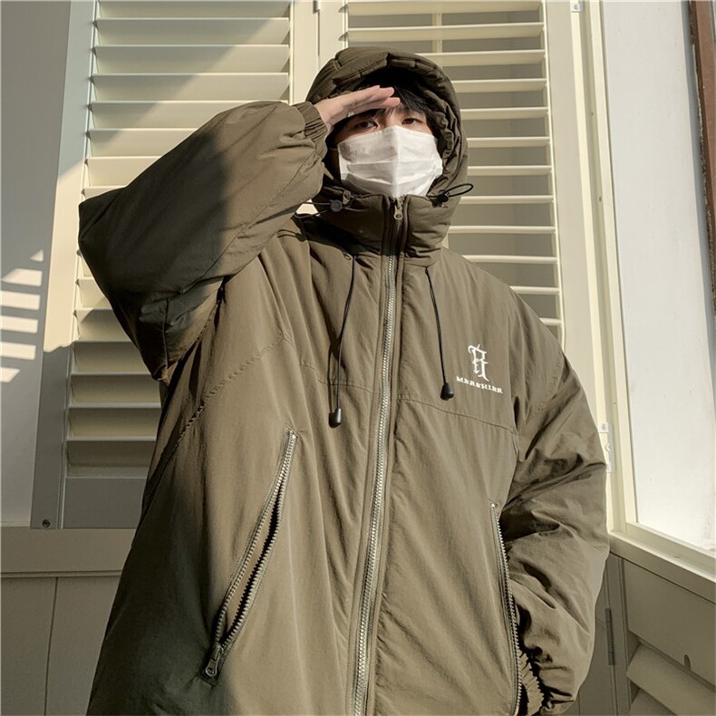 现货冲锋棉衣男连帽刺绣棉服1118-1-Q121-P85限价108图片