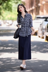 韩系衬衫吊带穿搭休闲套装裙女2025夏秋爆款气质显瘦时尚两件套潮，女装套装/套裙，魅影