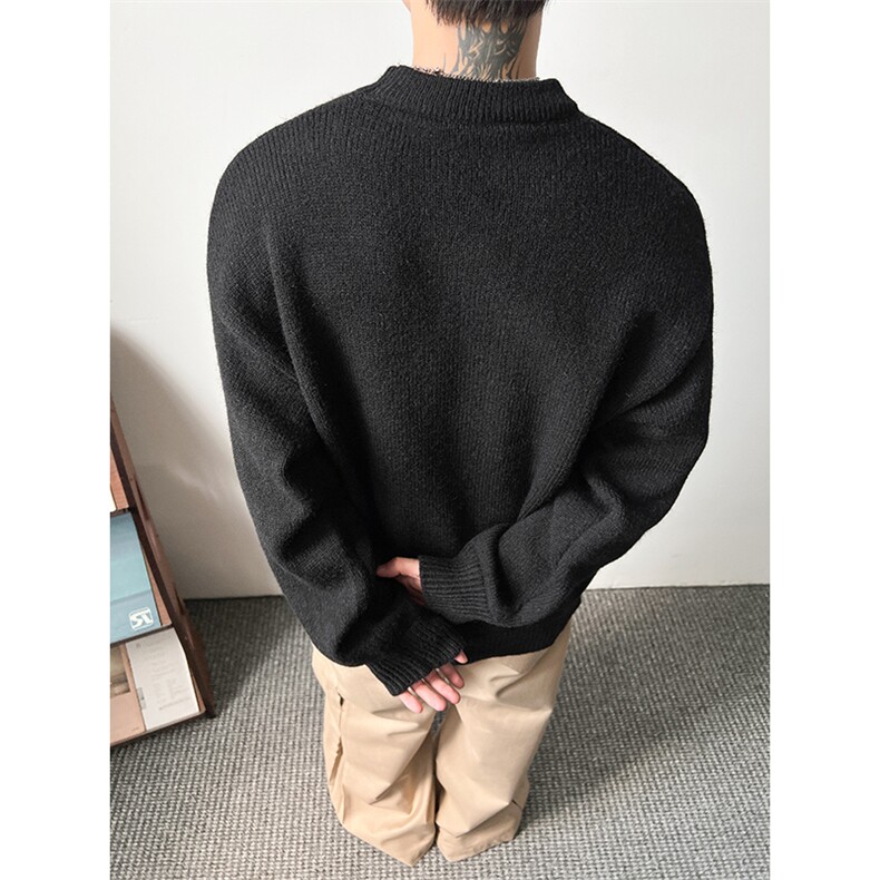 复古圆领毛衣男秋冬百搭长袖内搭休闲慵懒套头针织衫MY0587-P60,男装针织衫/毛衣,星座308B-2