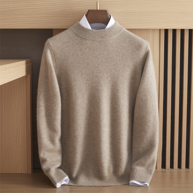 软糯100纯山羊绒衫女针织简约半身裙两件套毛衣新款休闲套装，男装羊绒套衫，绒誉暖羊绒