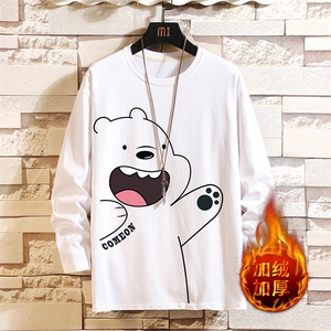 TX3131-P28 加绒-P35 纯长袖t恤男大码圆领打底衫体恤上衣服图片