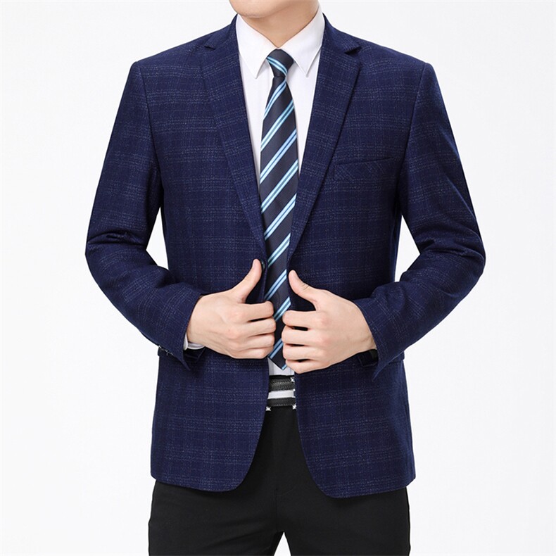 时尚西服春秋季男士商务休闲宽松中年正装西装外套男西服男装，男装西服，电商B212（原钱塘6029）