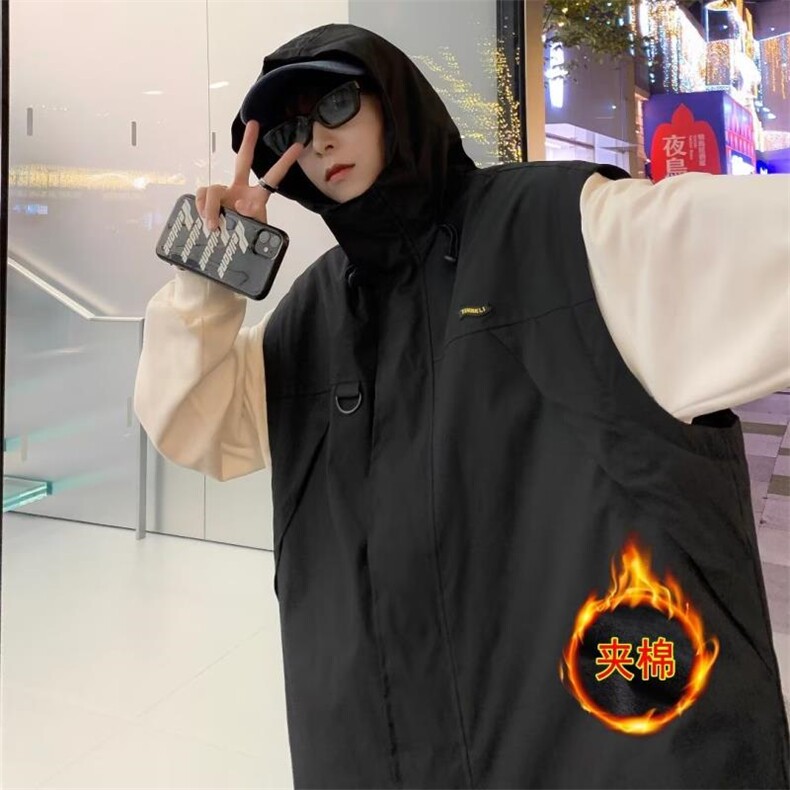 原宿秋季纯色马甲男百搭加棉潮新款宽松型WM83P65，男装背心/马甲，星座1116-2