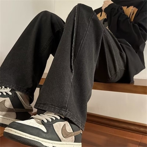 牛仔裤男秋季潮大码休闲裤子高街CT307P42图片