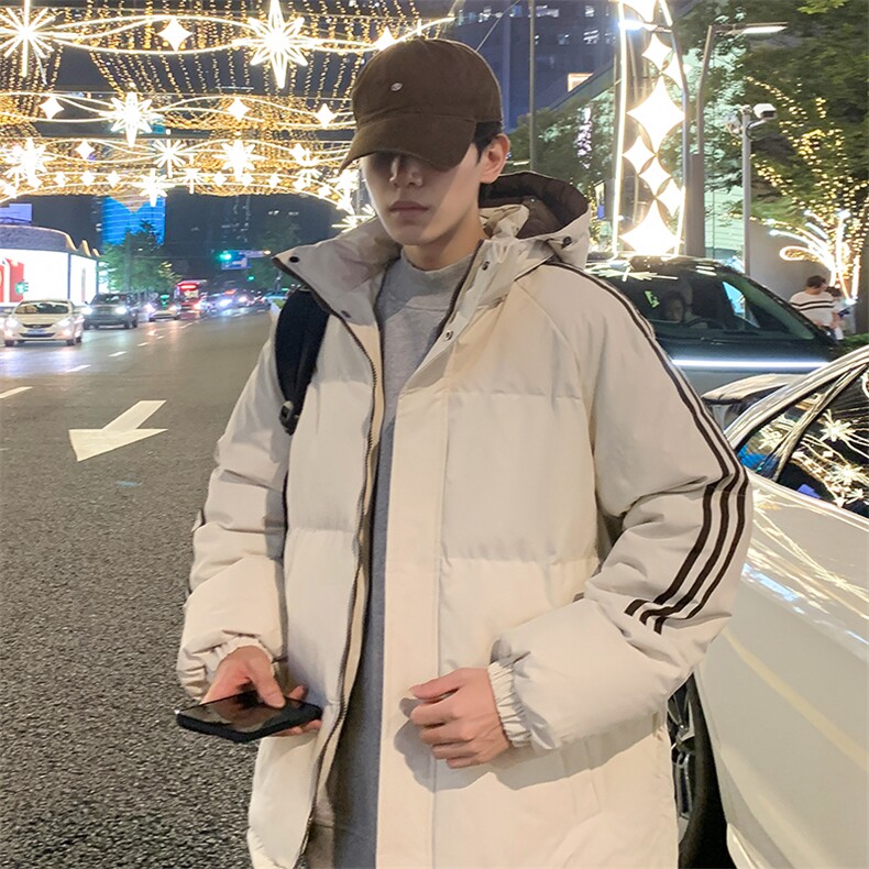 特批P75无差价深度库存10W件三条杠连帽棉服外套男防风棉袄M2910,男装棉衣,电商A001