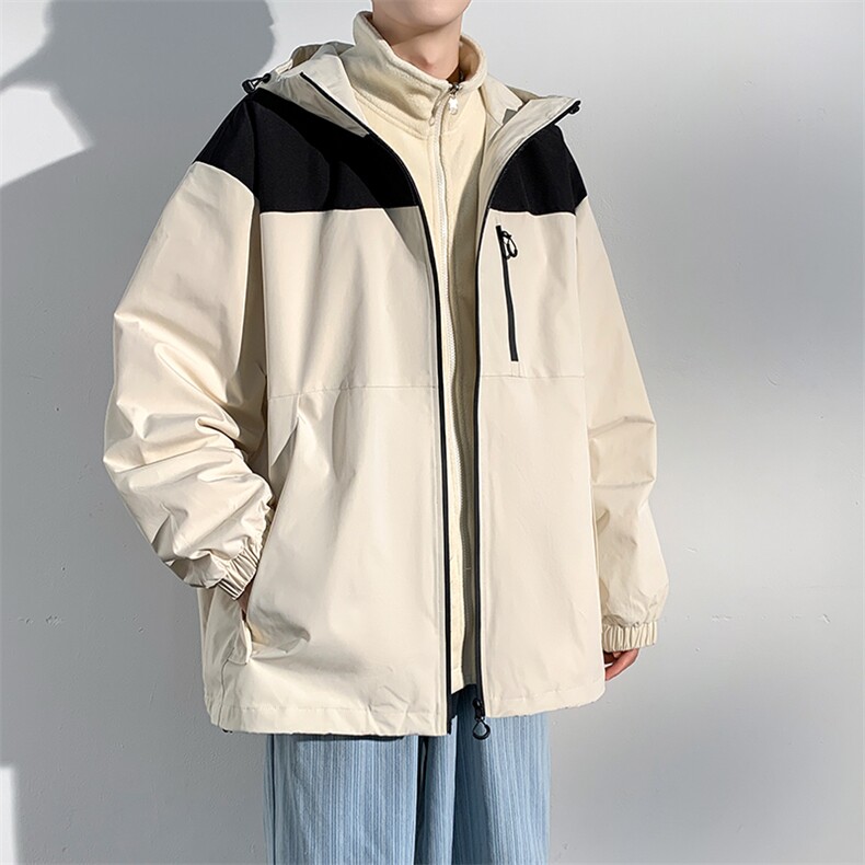 新款港风三合一多口袋宽松时尚港风连帽棉袄外套MY9306P-130,女装短外套,电商A128