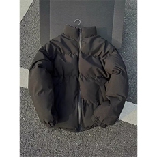 加绒加厚冬男女立领棉衣格子拼接面包服棉袄大码M-5XLMY9977P75，男装棉衣，星座1013-1