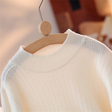 新款百搭女士款线条半高领保暖加厚童装，童装儿童羊毛衫，群鹿羊绒