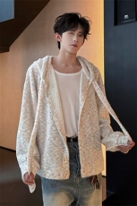 WY10142-特P53控98秋季设计感小众长帽绳大码男长袖连帽卫衣外套，女装短外套，电商A059