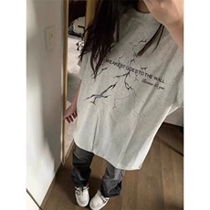 100%纯棉圆领短袖T恤女生2025夏季潮牌时尚休闲百搭上衣潮TZ053，男装T恤，星座1116A（原606A-3）