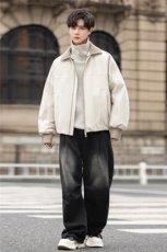针织翻领羽绒服男士冬季新款高级感休闲宽松外套F5509-P395控698，男装羽绒服，电商A355（原A415）