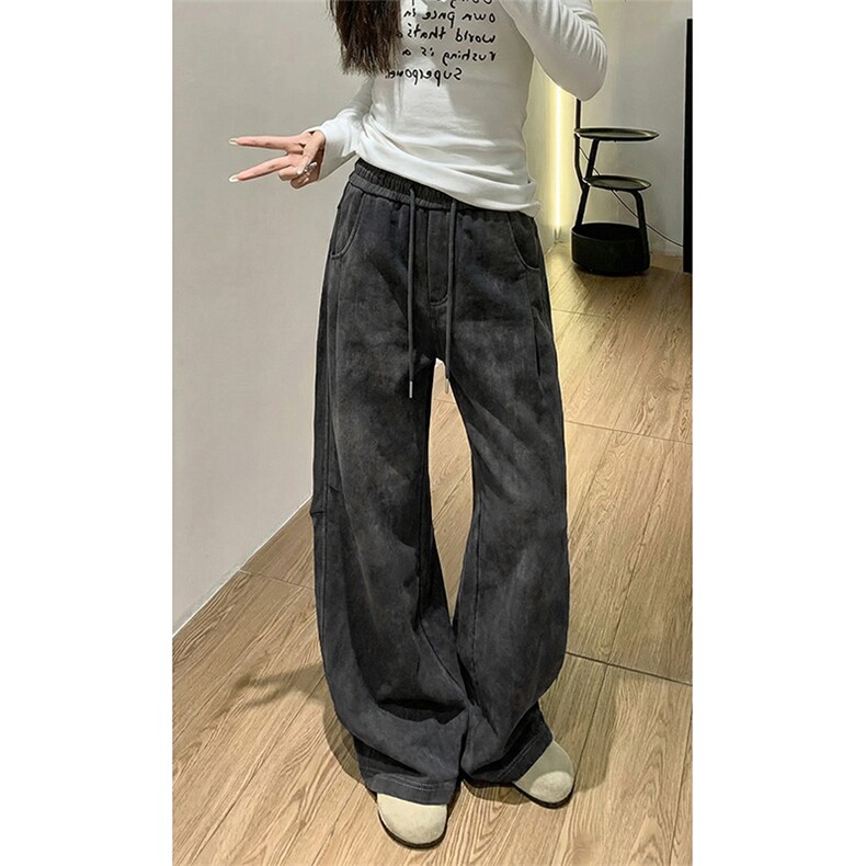 春季新款扎染休闲裤美式阔腿直筒工装裤子男女C62208-TP3568,男装工装外套,电商A102