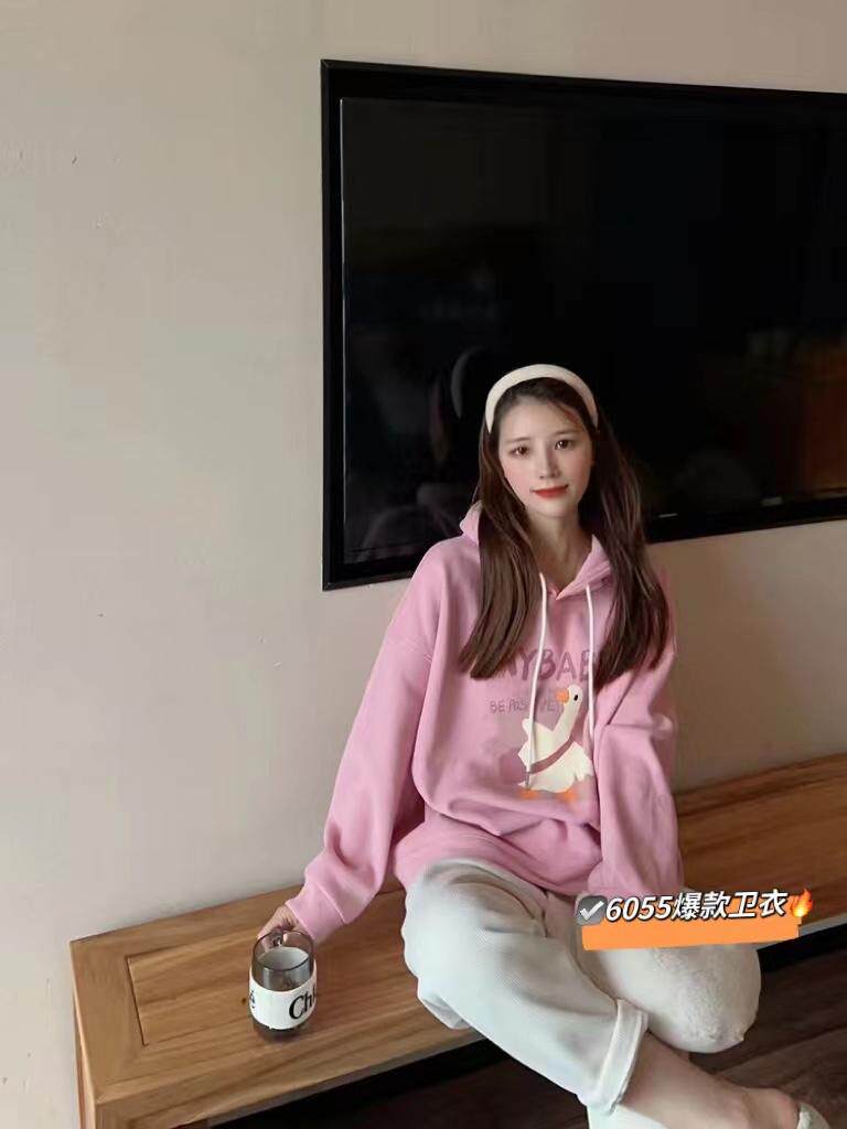 小白鸭加绒卫衣，女装卫衣/绒衫，一杭