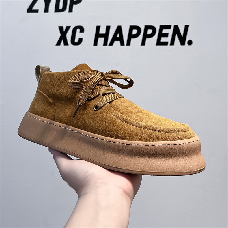 X4232-185新款男韩版潮流马丁靴英伦复古磨砂皮厚底工装板鞋,男装工装外套,星座1407-3