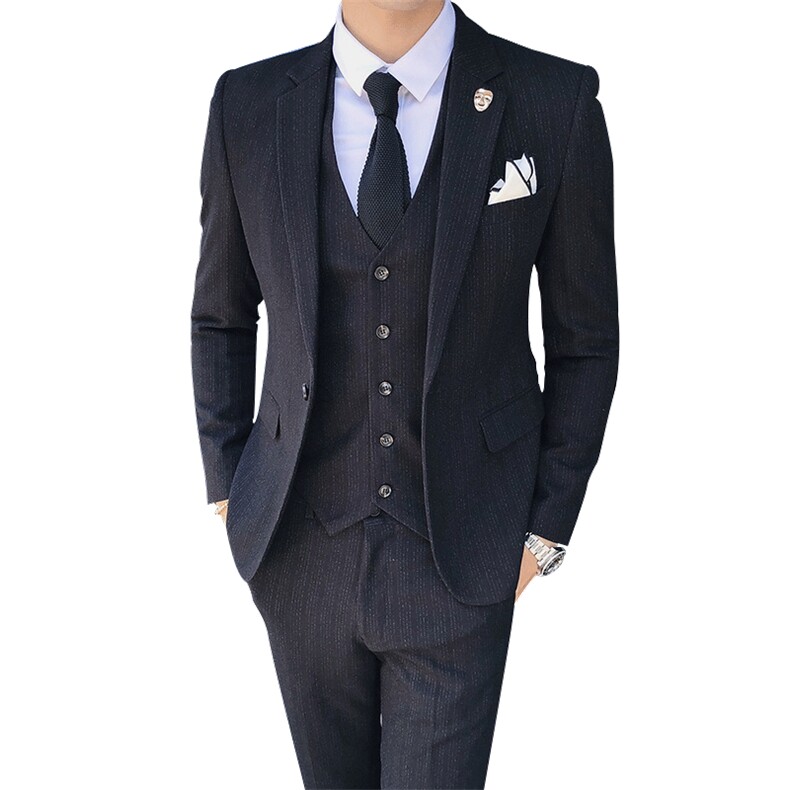 条纹西服套装礼服三件套商务职业礼服SJT-X36-P285,男装西服,星座1012