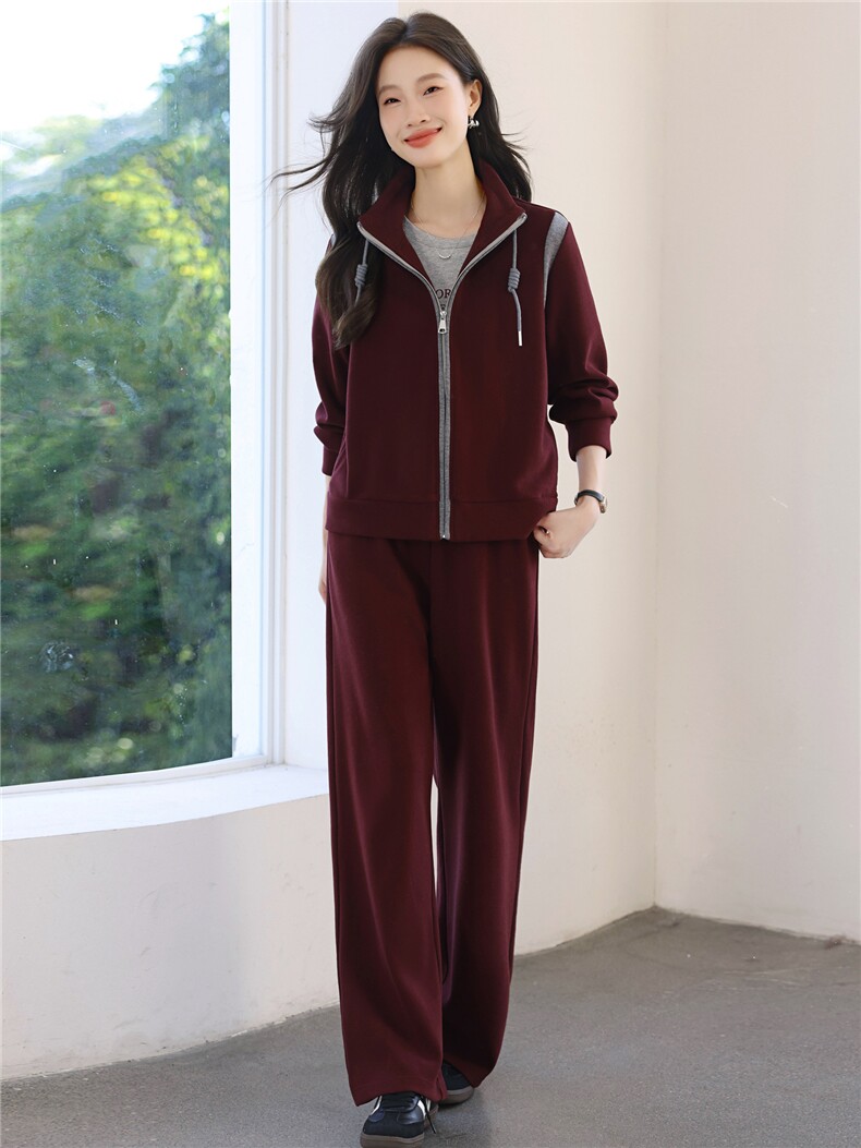 妈妈秋装2025新款休闲运动服套装洋气卫衣中年外套女春秋两件套,女装套装/套裙,涵誉