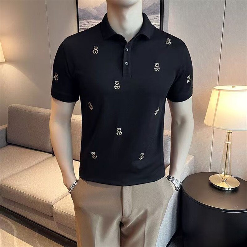 1506/QGP0100/P39新款夏季男士短袖T恤时尚修身休闲百搭刺绣高端,男装T恤,星座1506