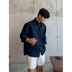 亚麻薄款长袖衬衫男夏季韩版宽松休闲防晒衬衣外套C033-P45，男装防晒衣，星座1004-3