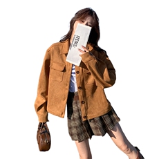 小个子开春外套女短款2025新款今年流行又a又飒麂皮绒机车服夹克，女装短外套，2C198