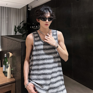 现货  经典华夫格条纹潮男百搭夏季必入单品背心  A071-823-P30图片