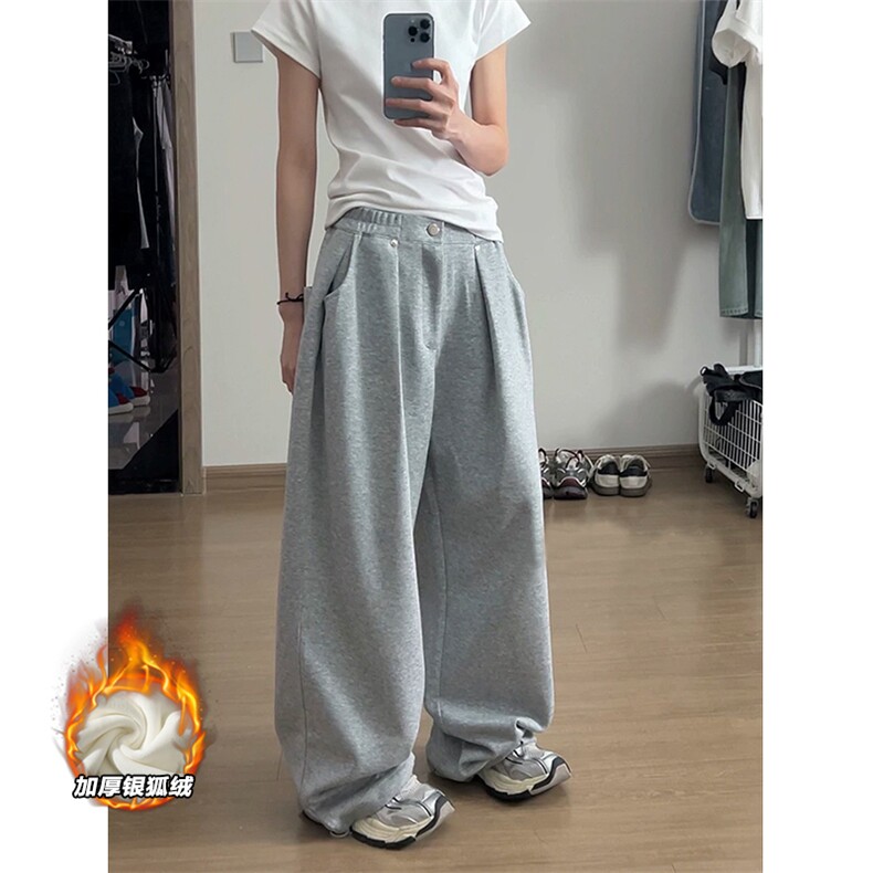 网图慎用重磅400g华棉保暖银狐绒休闲裤男K24039J加绒-特P50控98,男装棉衣,电商A001